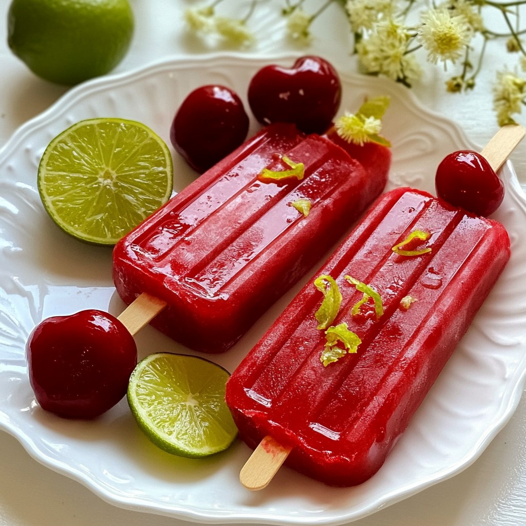 Cherry Limeade Popsicles Refreshing Summer Treat