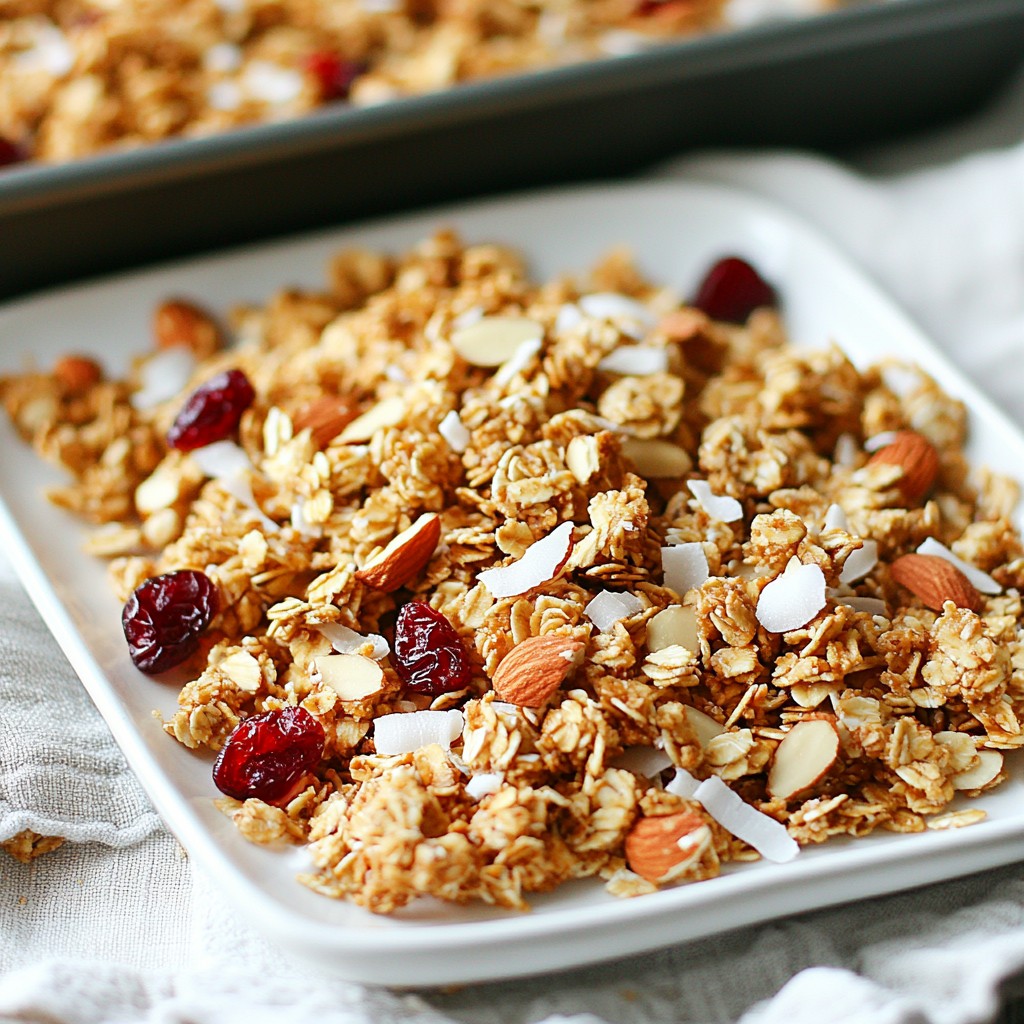 Coconut Almond Granola Clusters Crunchy Easy Recipe