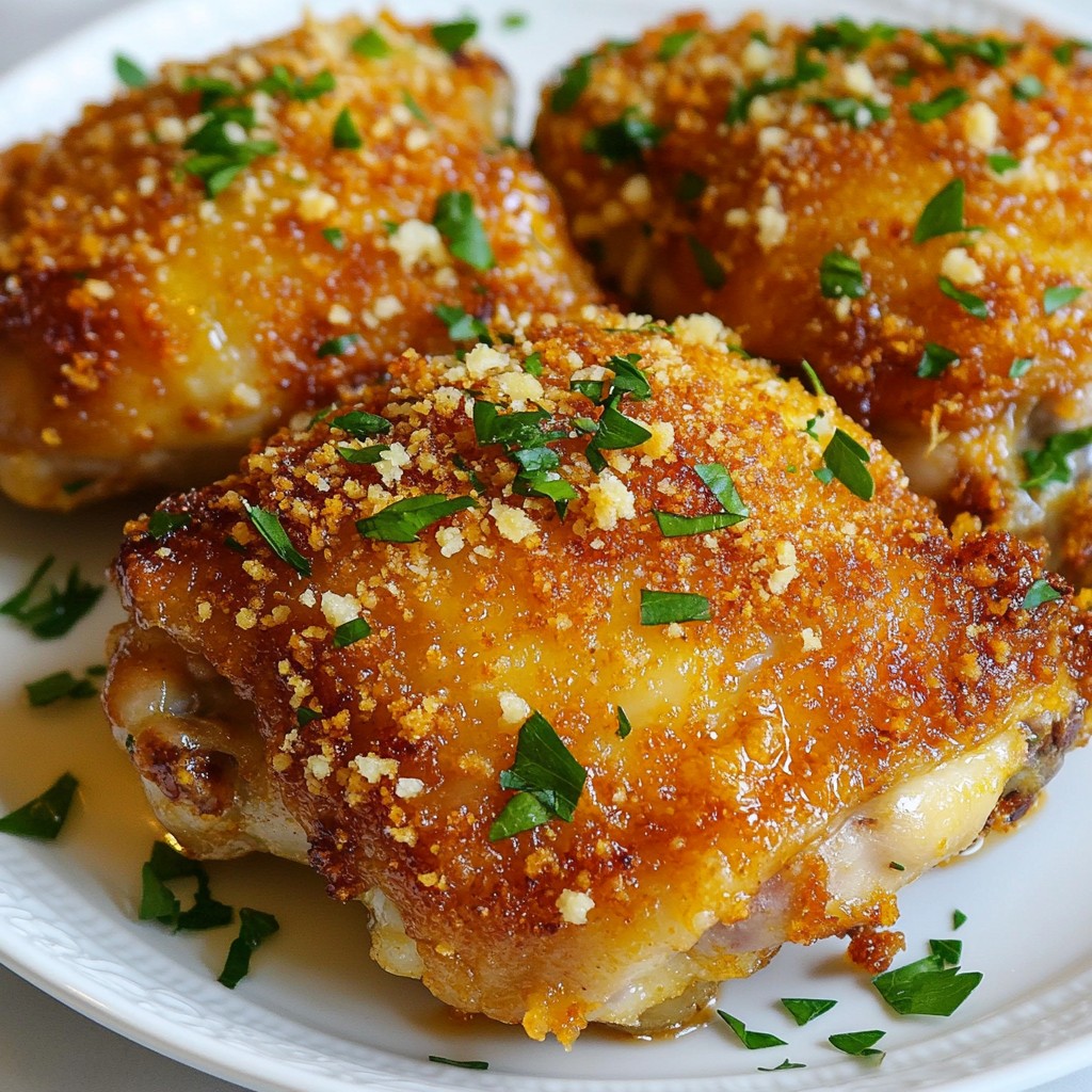 Frugal Garlic Parmesan Chicken Thighs Easy Meal Idea