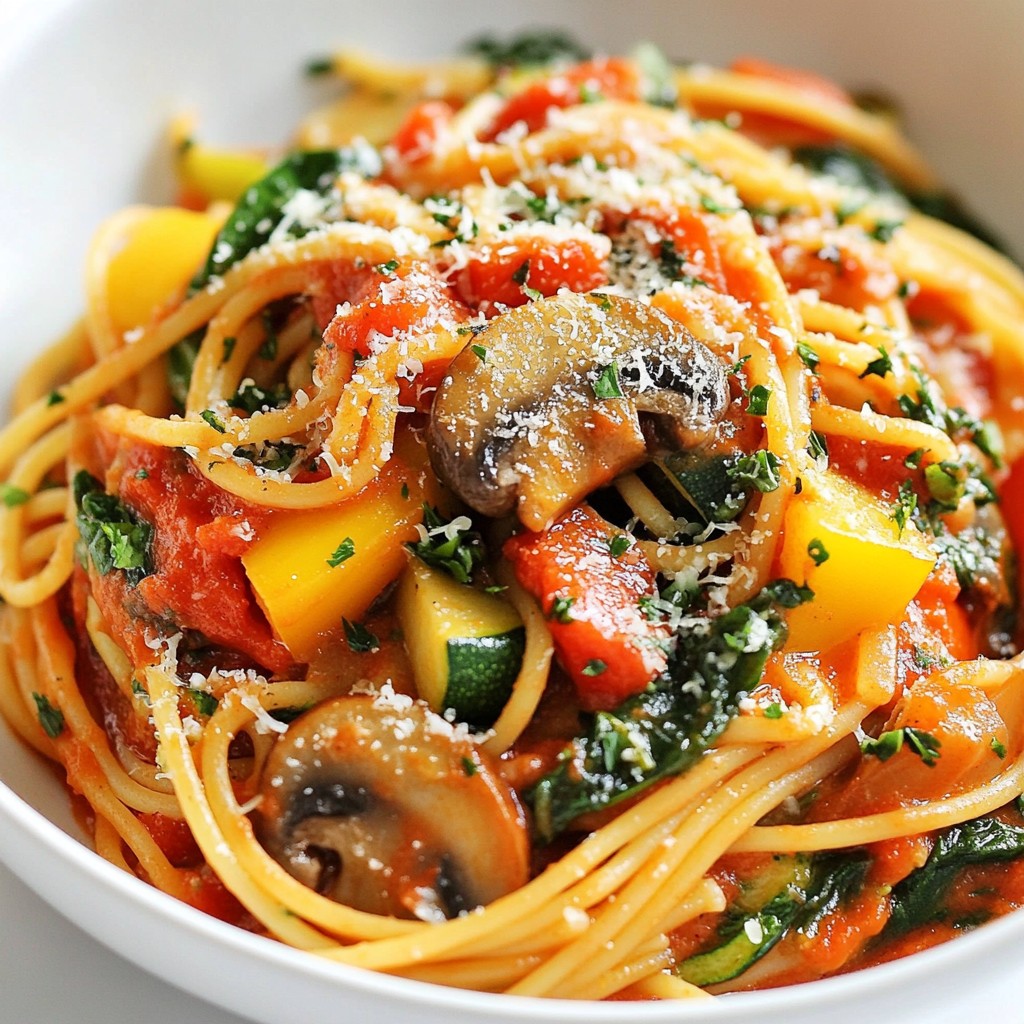 Veggie-Loaded Marinara Pasta Healthy and Simple Dish