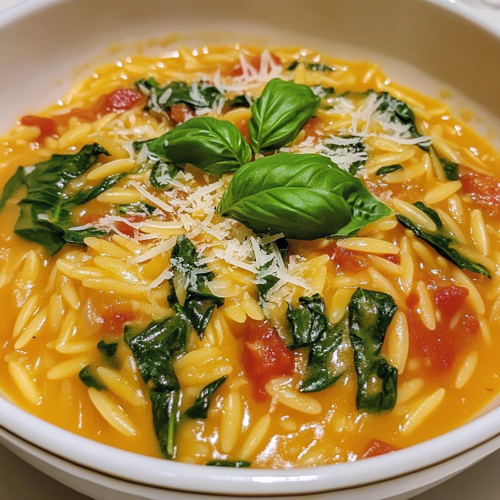 Creamy Tomato Orzo Flavorful and Easy Comfort Dish