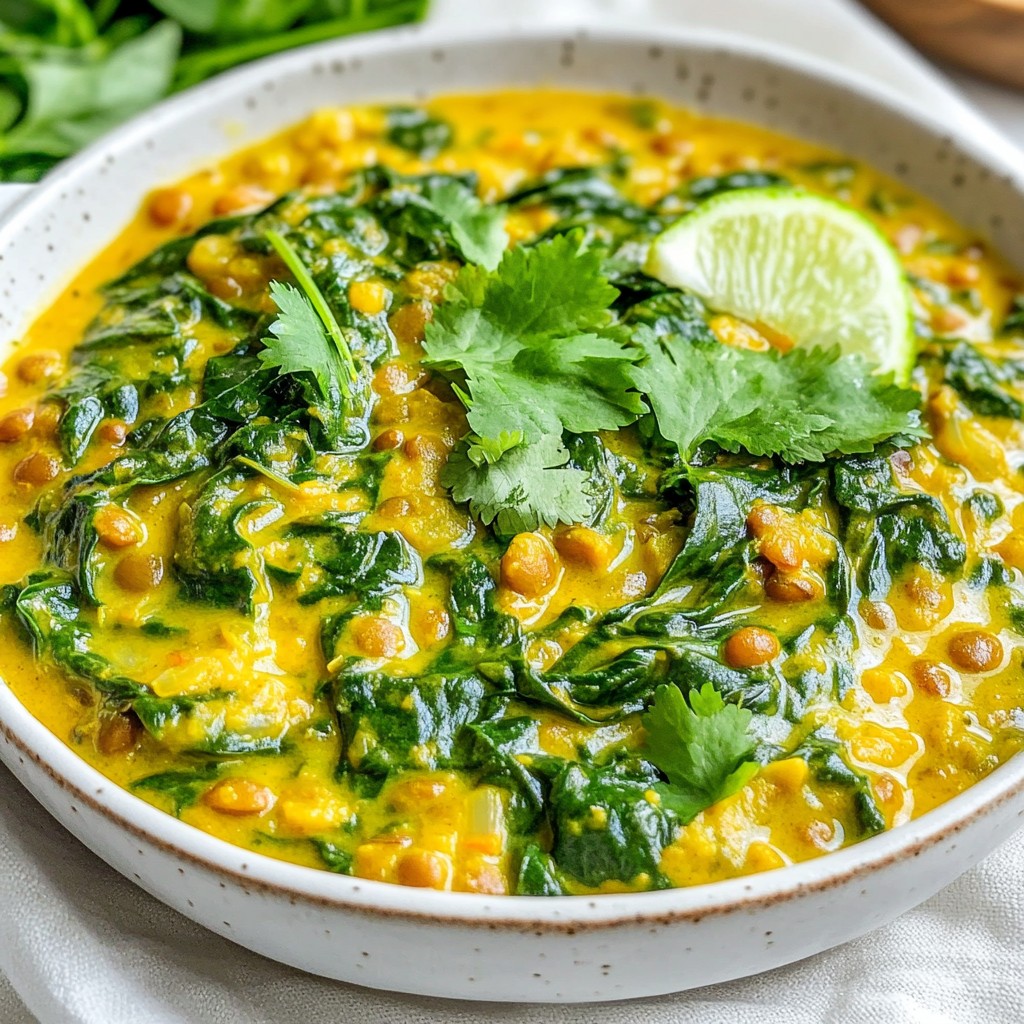 Economical Sautéed Spinach Lentil Curry Recipe