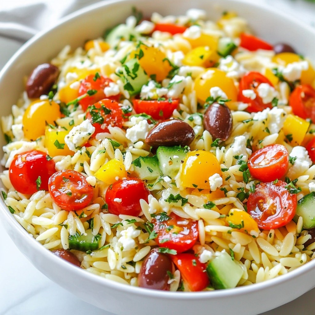 Greek Orzo Salad Flavorful and Fresh Recipe
