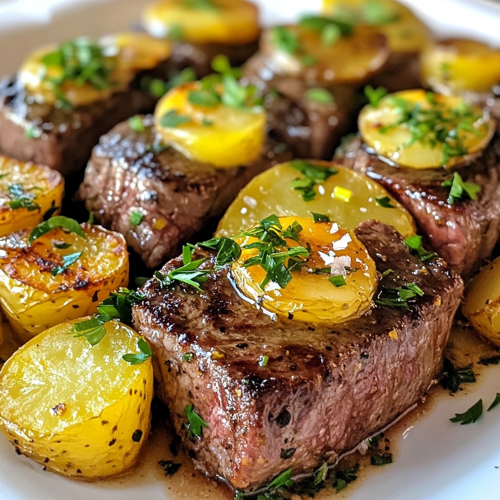 Garlic Butter Steak and Potatoes Foil Packs Delight