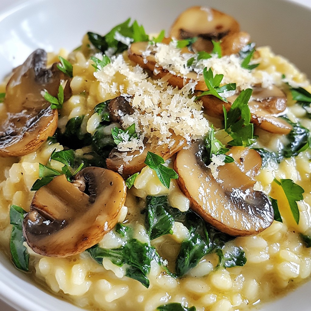 Savory Budget Mushroom and Spinach Risotto Delight