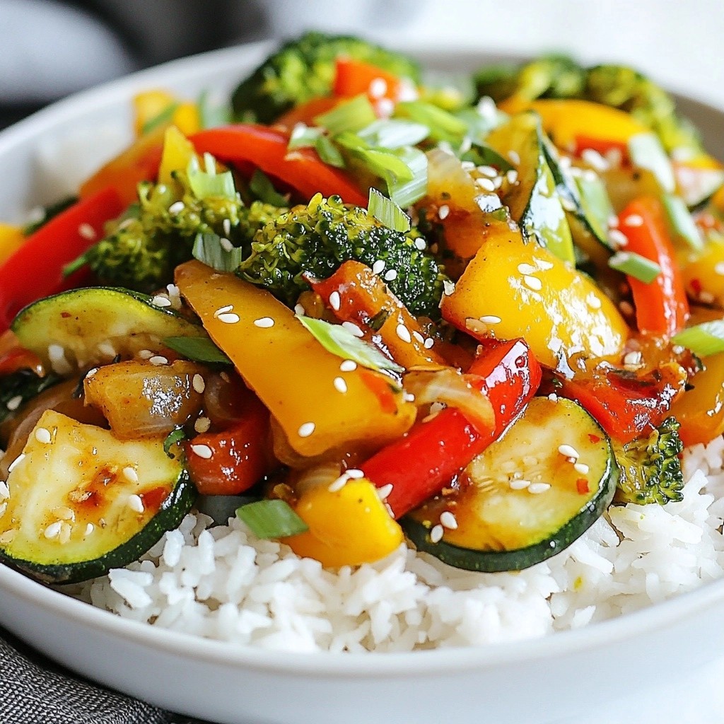 Cheap Spicy Veggie Stir-Fry with Rice Delightful Meal