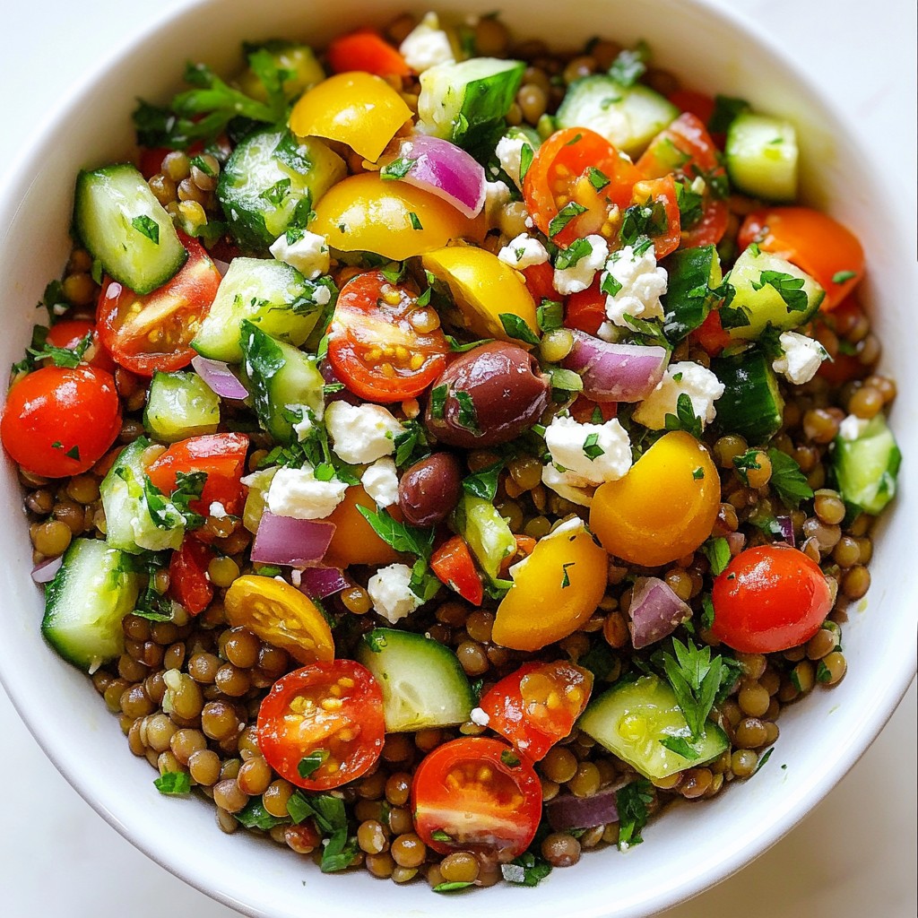 Mediterranean Lentil Salad Flavorful and Fresh Delight