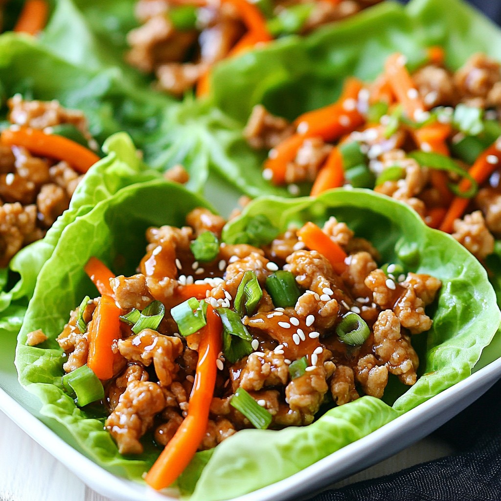 Chicken Teriyaki Lettuce Wraps Flavorful and Fresh Meal