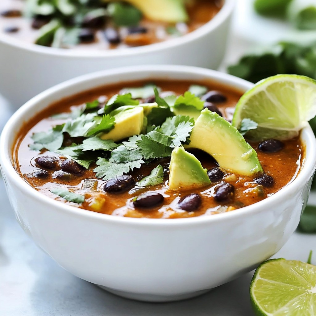 Spicy Black Bean Soup Hearty and Flavorful Meal