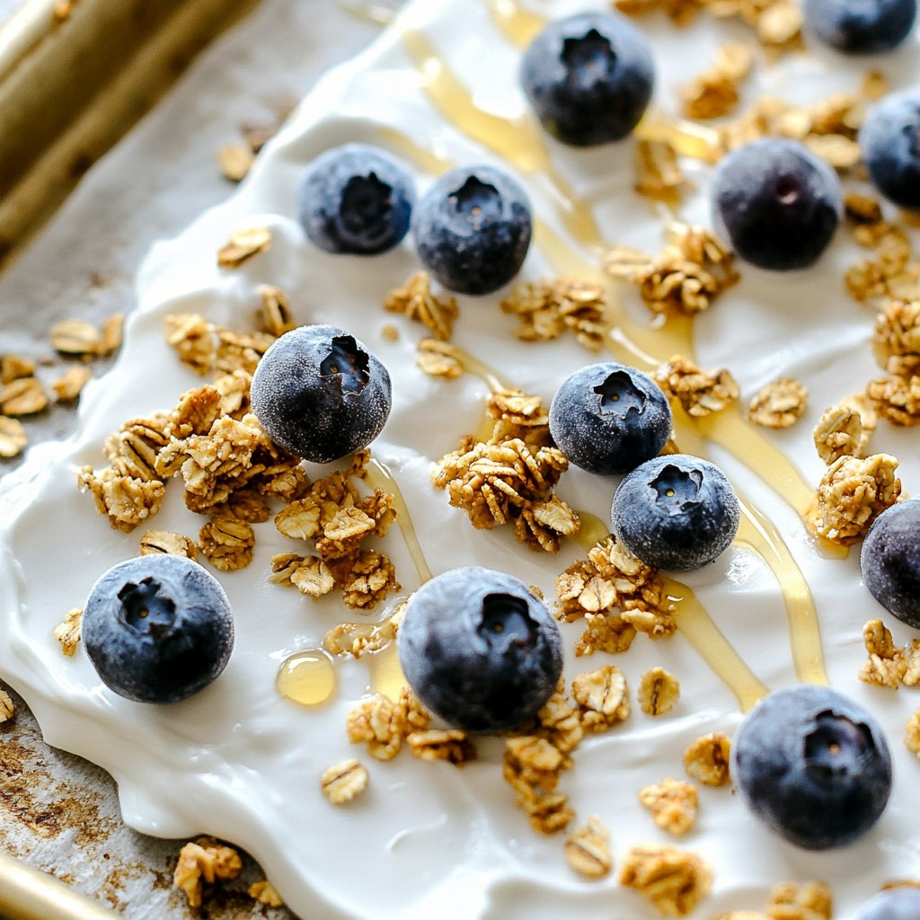 Frozen Blueberry Yogurt Bark Refreshing Healthy Snack