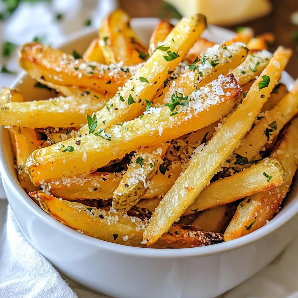Garlic Parmesan Air Fryer Fries Crispy and Simple Dish
