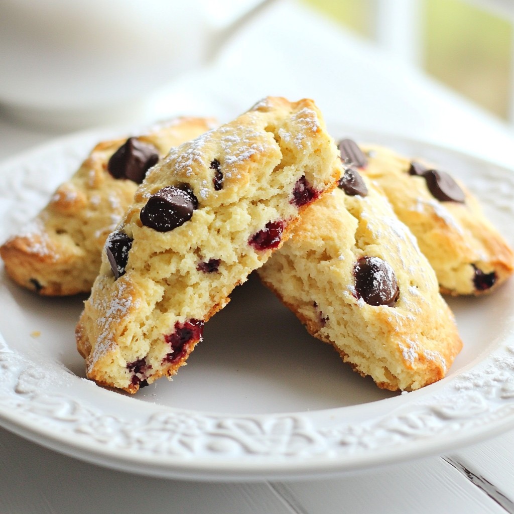 Cherry Chocolate Chip Scones Delicious and Easy Recipe