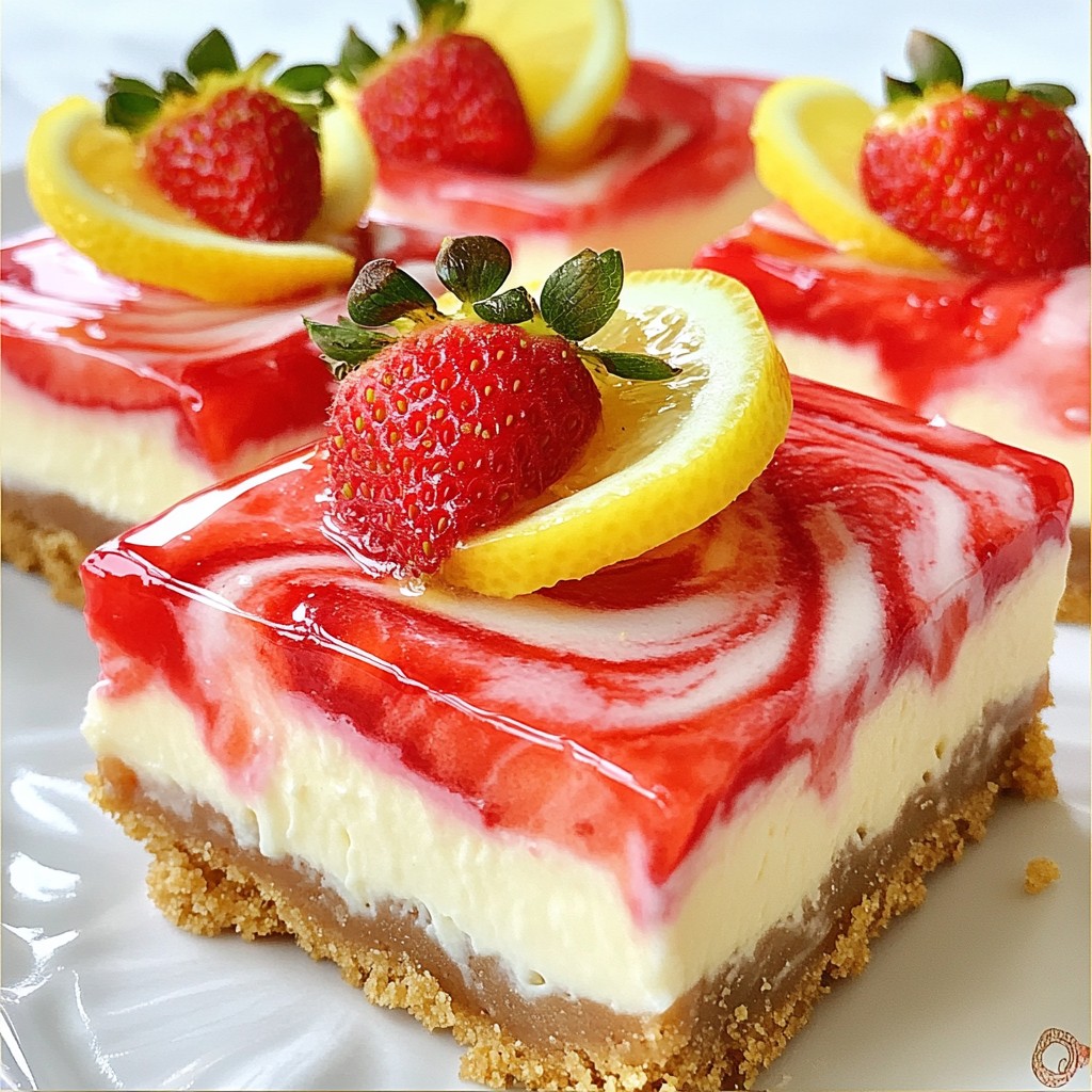 Strawberry Lemonade Cheesecake Bars Easy Summer Treat