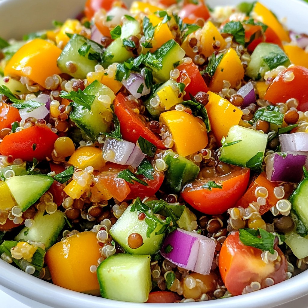 Low-cost Lentil and Quinoa Salad Simple and Tasty