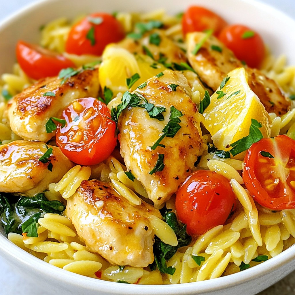 Lemon Butter Chicken Orzo Skillet Flavorful Meal