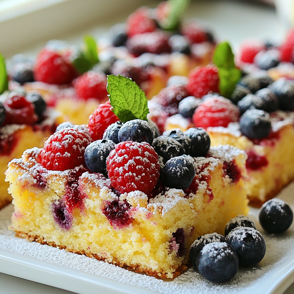 Triple Berry Sheet Cake Delightful and Easy Recipe