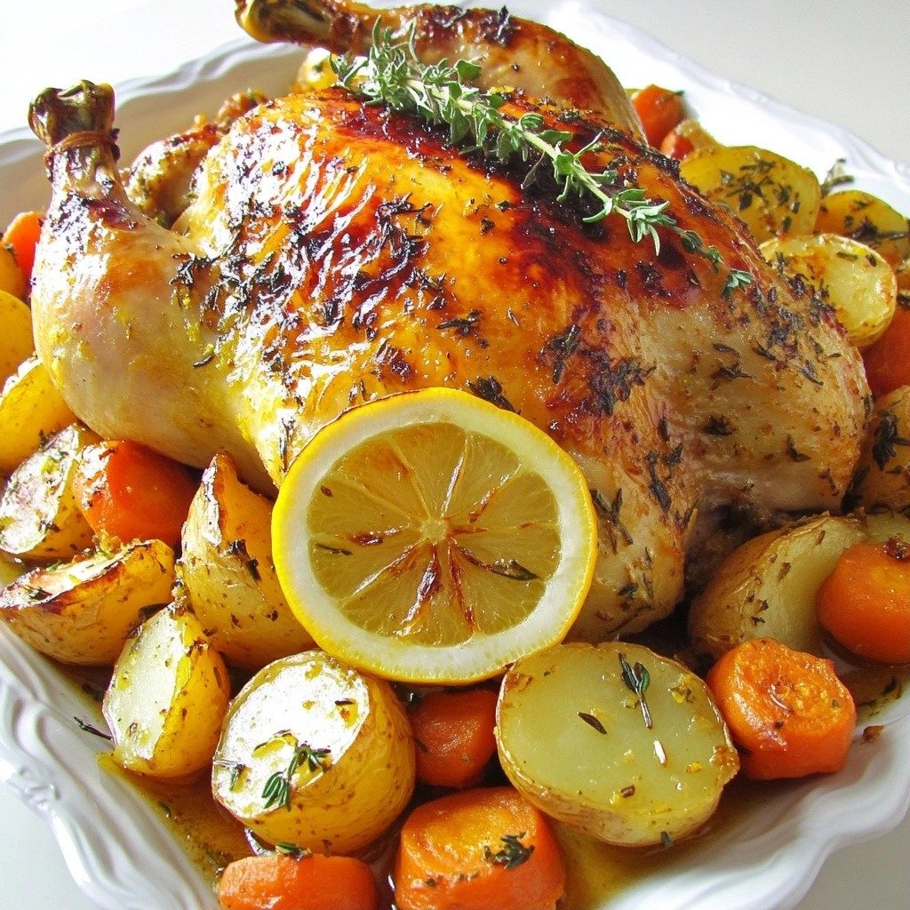 Frugal Lemon Thyme Roasted Chicken Delight Recipe