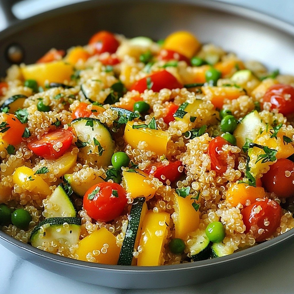 Economical One-Pan Quinoa and Veggie Skillet Dish