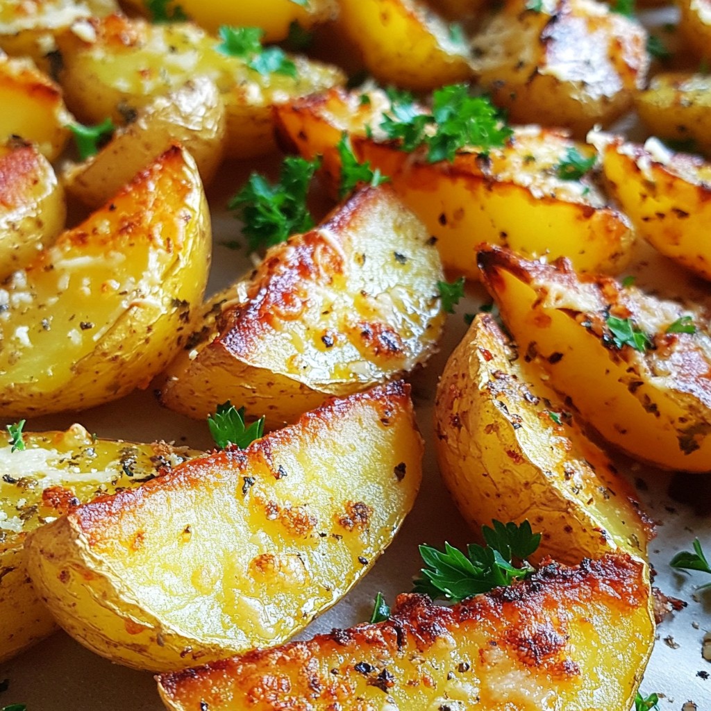 Garlic Parmesan Potato Wedges Crispy and Flavorful Snack