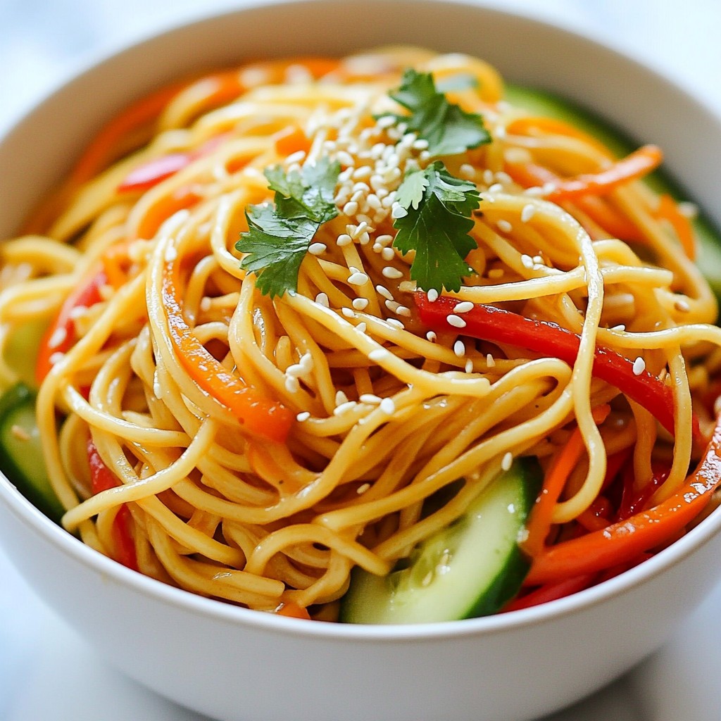 Sesame Peanut Cold Noodles Quick and Tasty Recipe