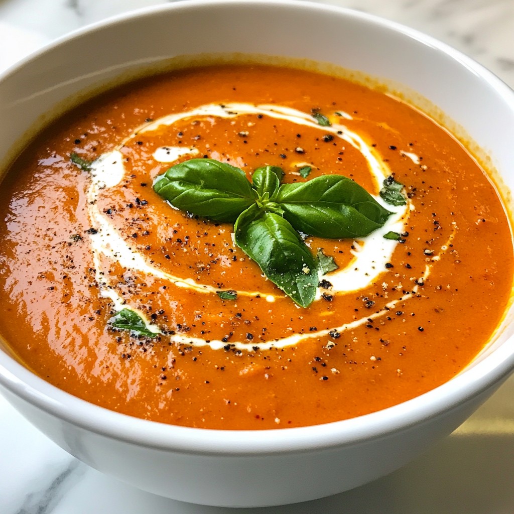 Affordable Creamy Tomato Basil Soup Savory Delight