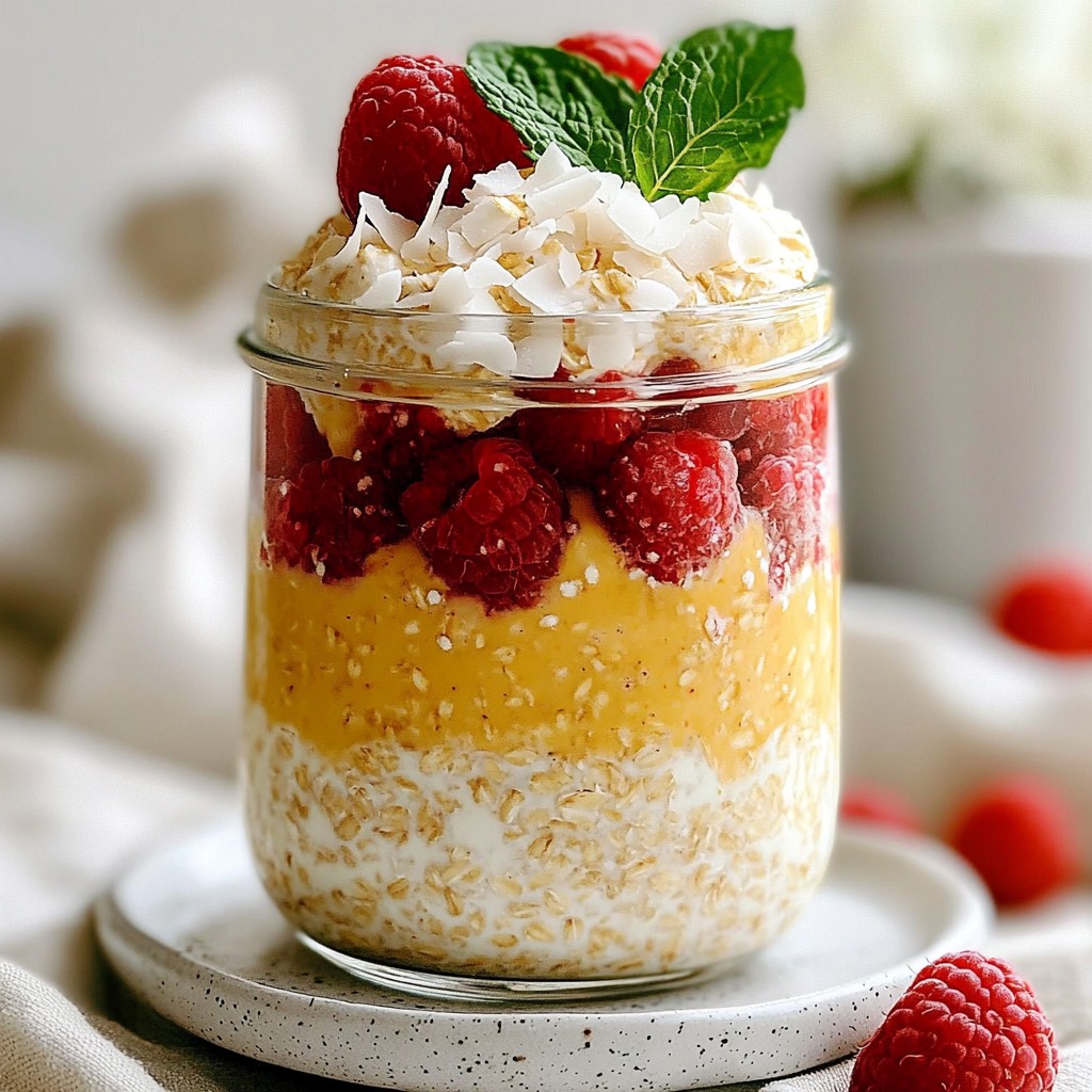 Raspberry Coconut Overnight Oats Simple Morning Meal