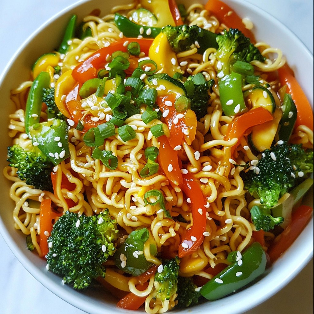 Cheap Veggie Stir-Fry with Ramen Noodles Delight