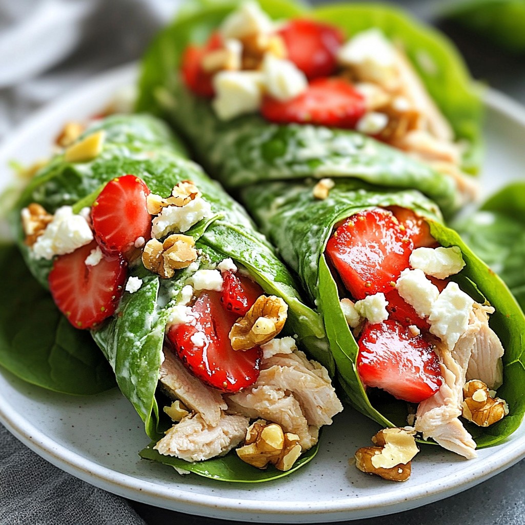 Strawberry Spinach Chicken Wraps Nutritious Delight