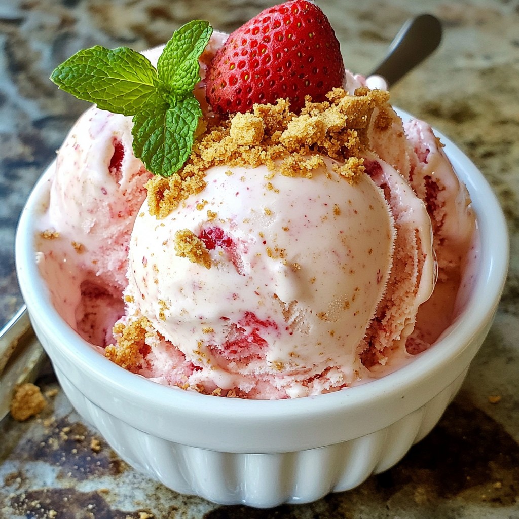 Strawberry Cheesecake Ice Cream Creamy and Delightful