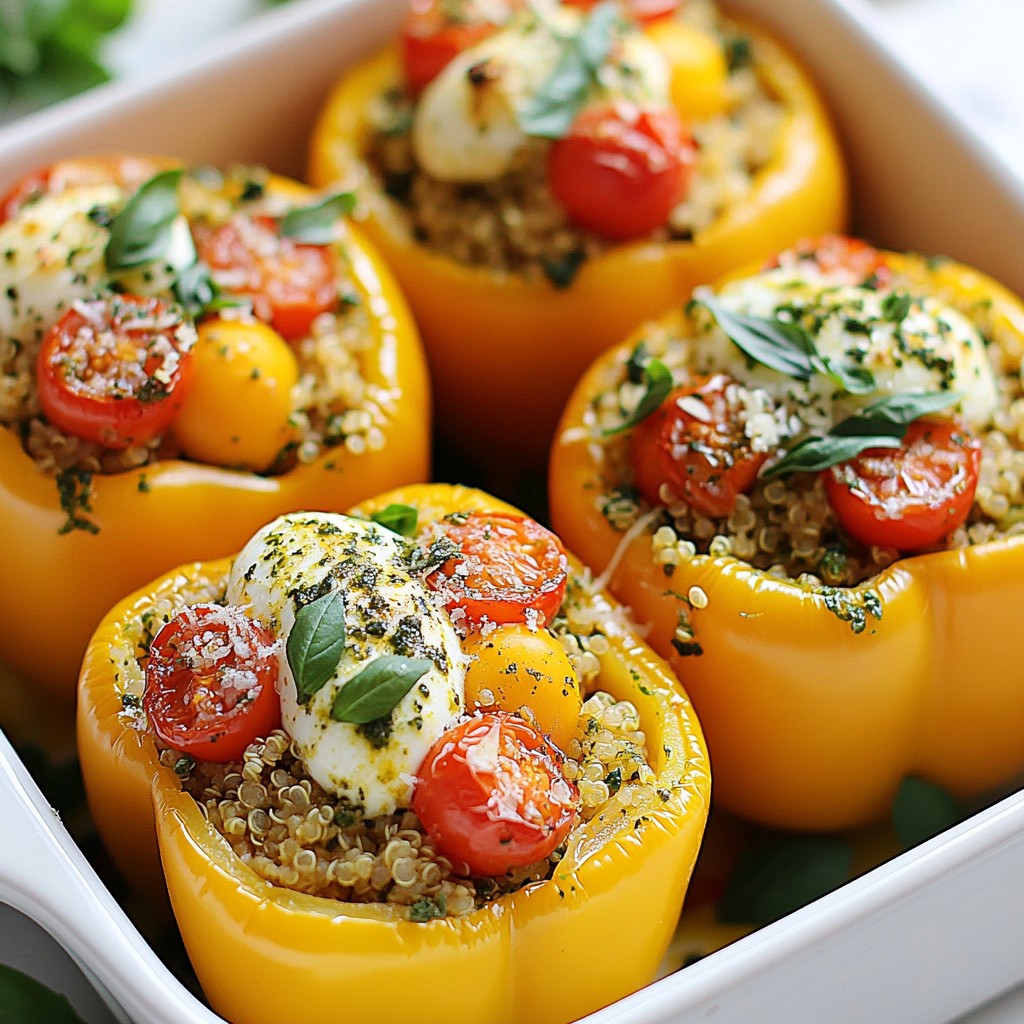 Pesto Mozzarella Stuffed Peppers Flavorful and Fresh