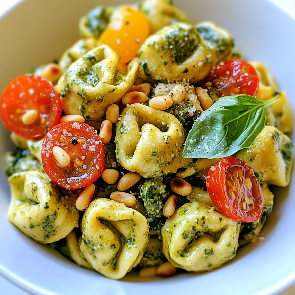 Creamy Pesto Tortellini Salad Fresh and Flavorful Feast