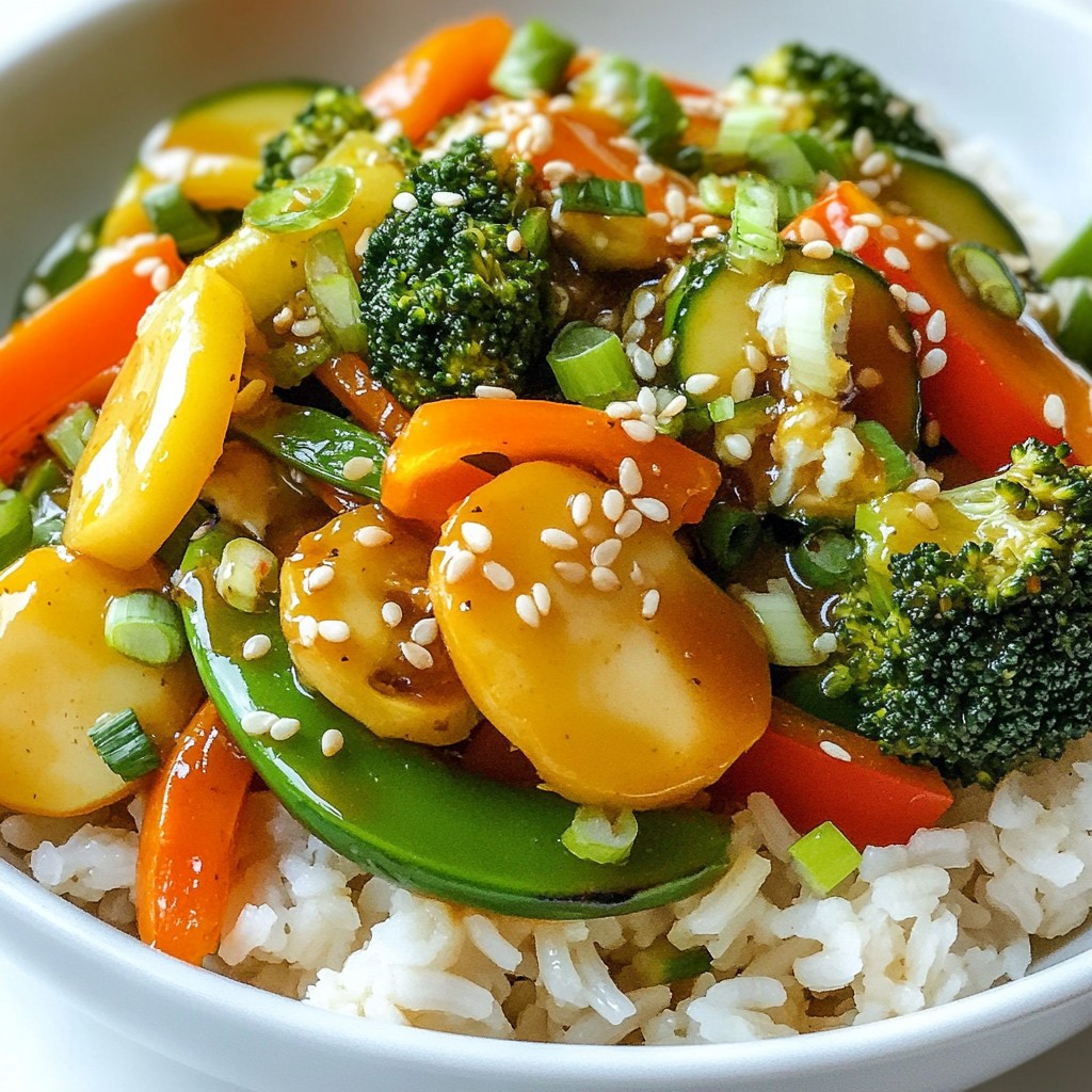 Frugal Vegetable Stir-Fry with Brown Rice Easy Meal