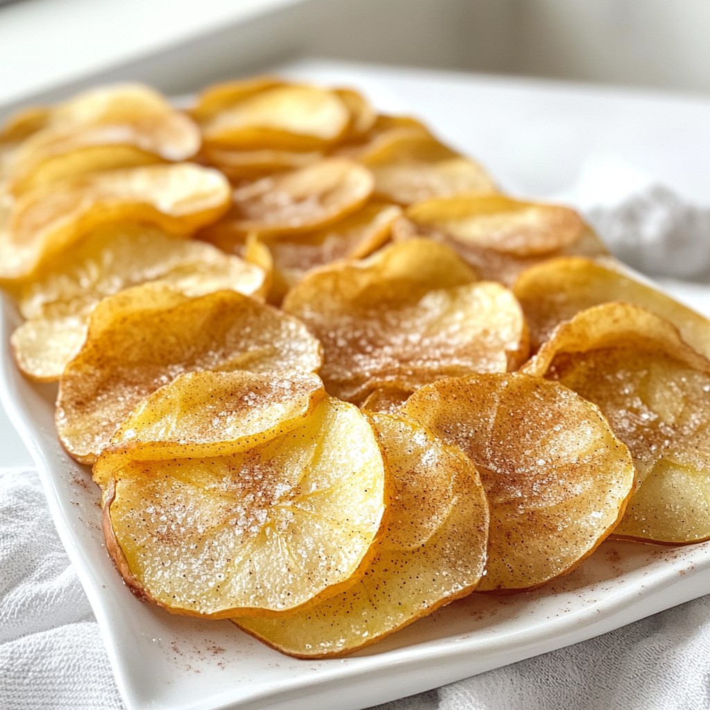 Cinnamon Sugar Apple Chips Crunchy and Sweet Snack