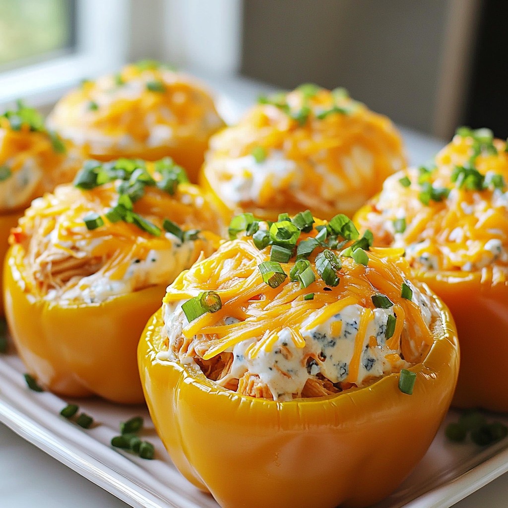 Buffalo Chicken Stuffed Peppers Flavorful and Easy Meal