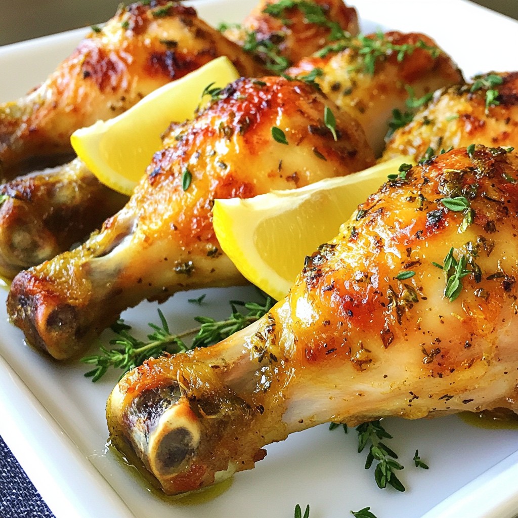 Lemon Herb Roasted Chicken Drumsticks Simple Recipe