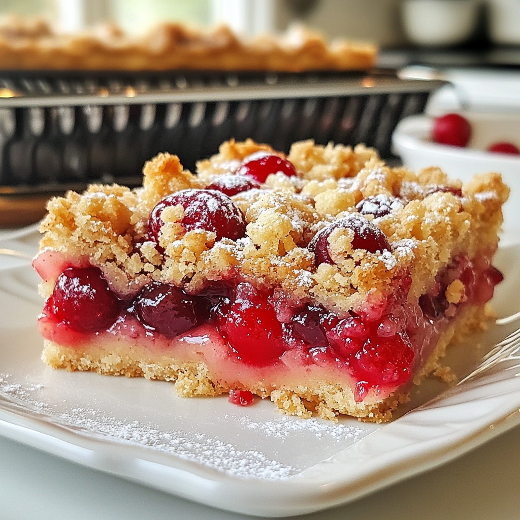 Cherry Pie Crumble Bars Tasty Dessert Delight