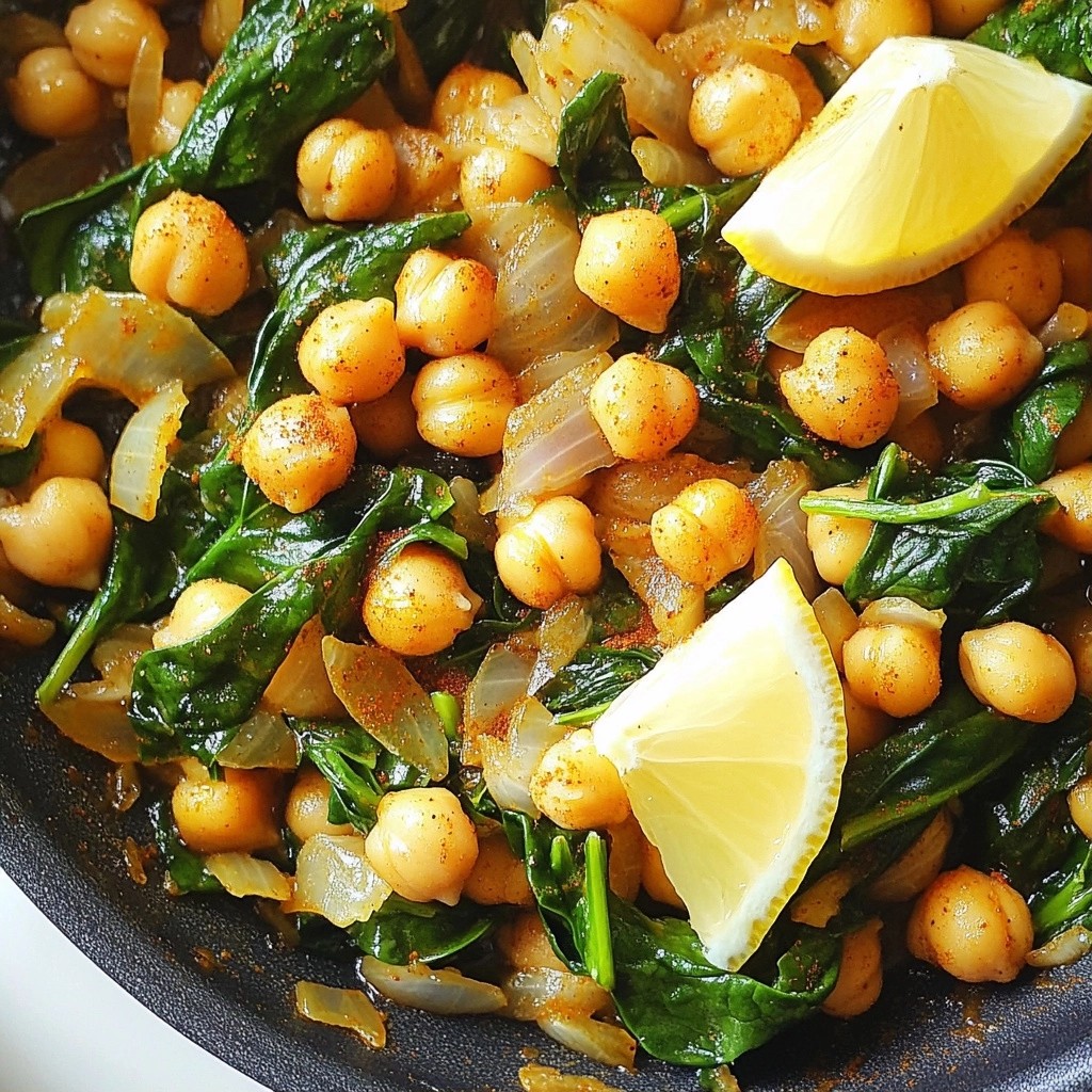 Frugal Chickpea and Spinach Skillet Healthy Meal Idea