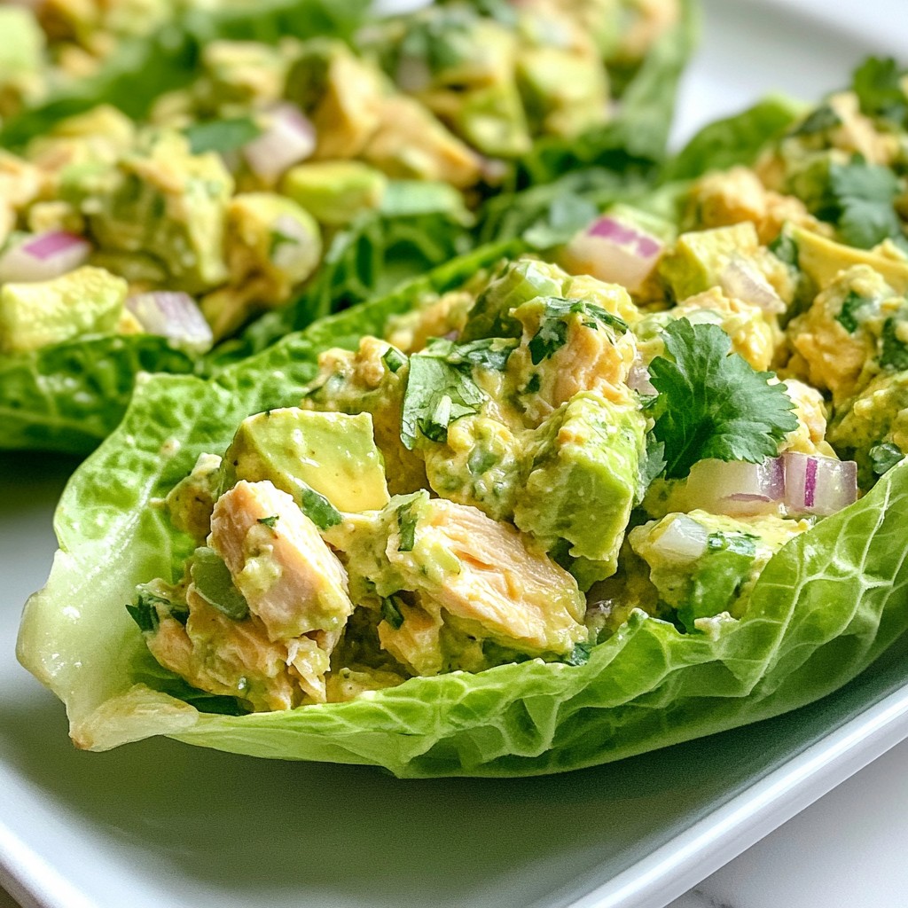 Avocado Chicken Salad Lettuce Boats Fresh and Easy