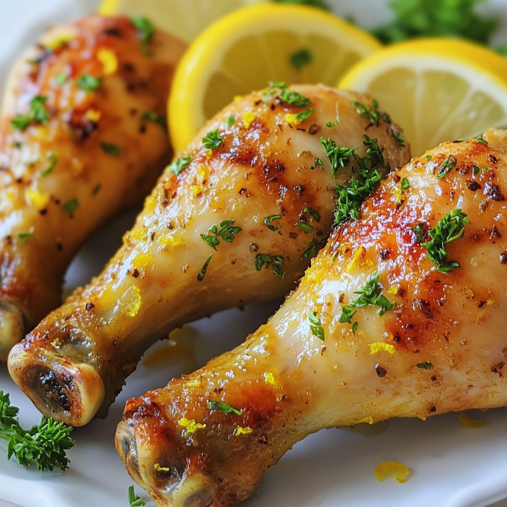 Lemon Herb Roasted Chicken Drumsticks Savory Delight