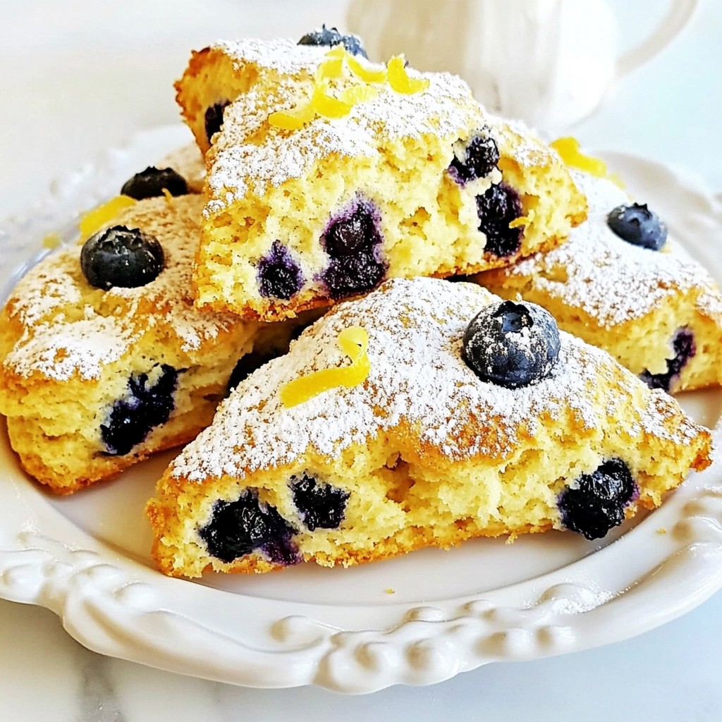 Lemon Blueberry Scones Fluffy and Flavorful Treat