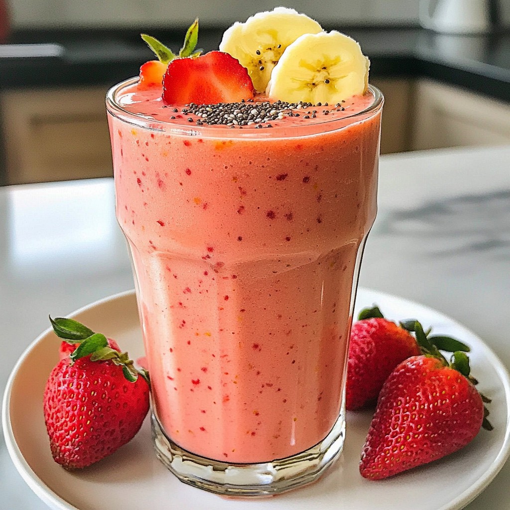 Strawberry Coconut Smoothie Refreshing and Creamy Drink