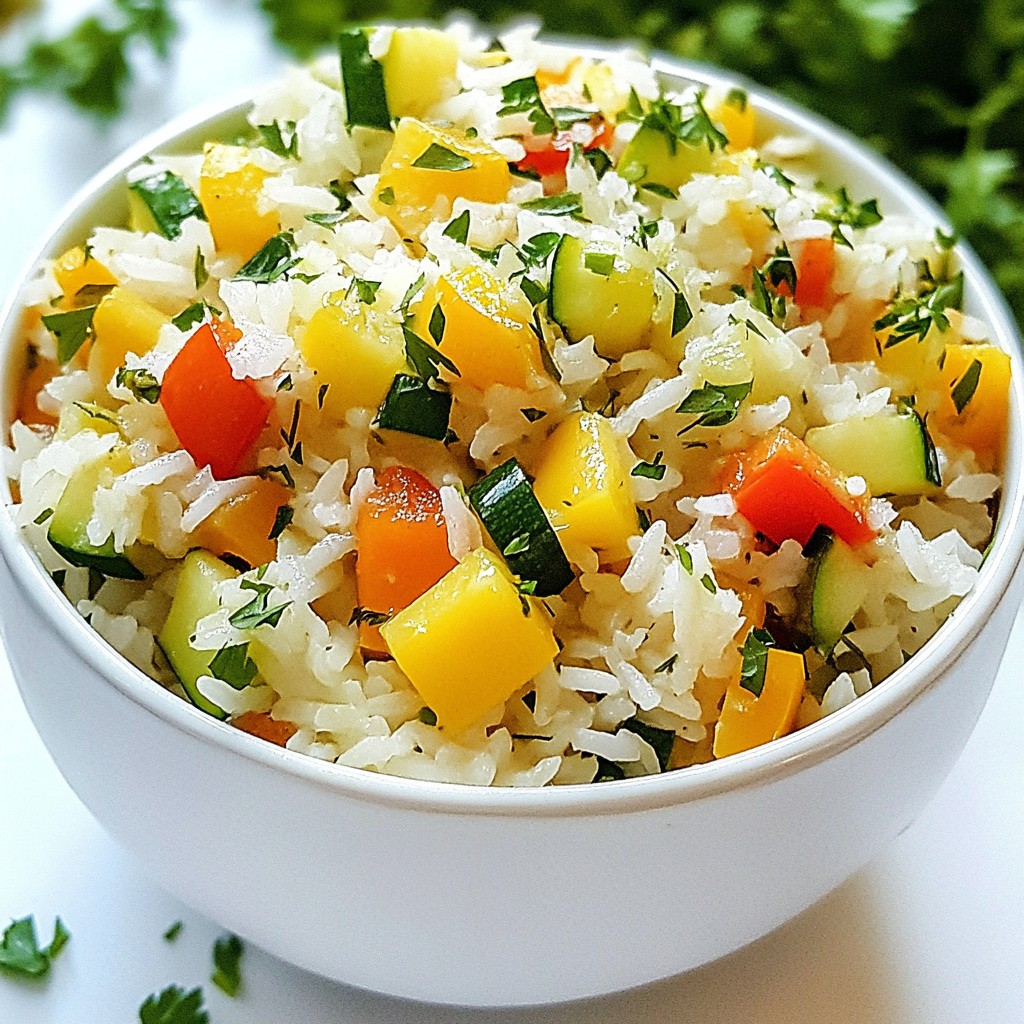 Cheap One-Pot Garlic Herb Rice with Vegetables Dish