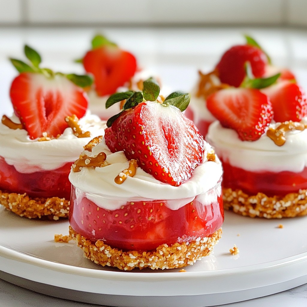 Strawberry Pretzel Salad Cups Delightful Dessert Treat