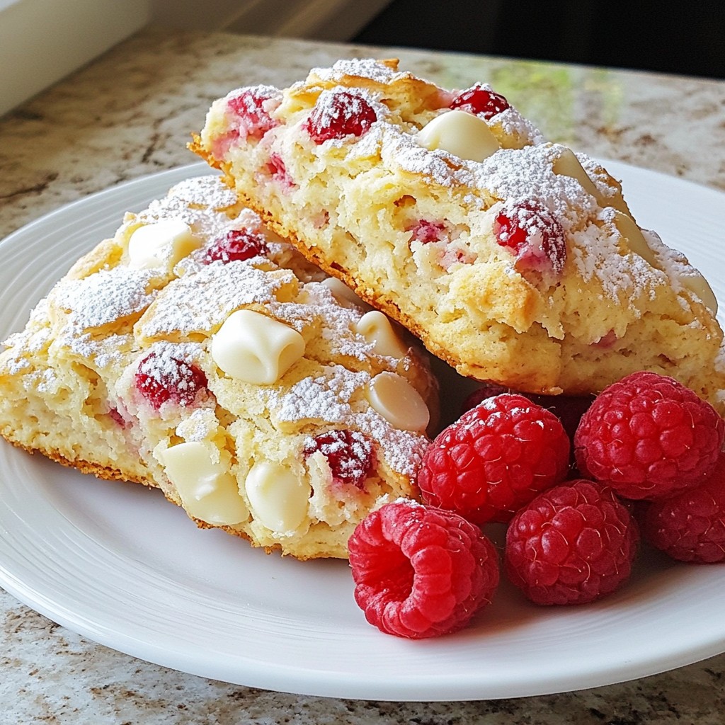 Raspberry White Chocolate Scones Delightful and Simple