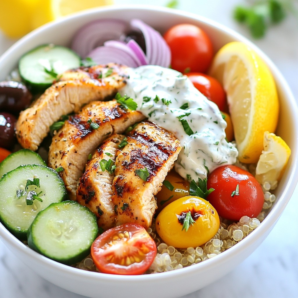 Greek Chicken Gyro Bowls Simple and Tasty Meal