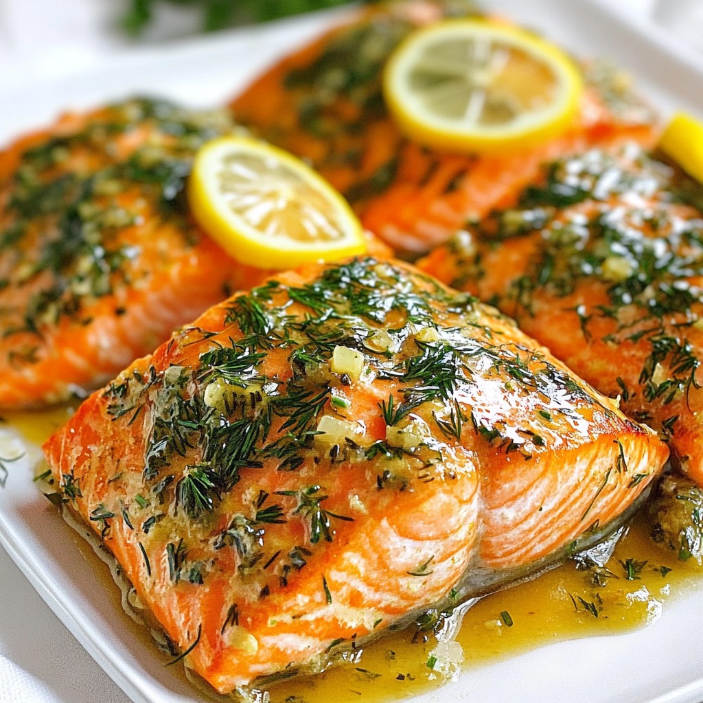 Garlic Herb Butter Roasted Salmon Tasty and Simple Meal