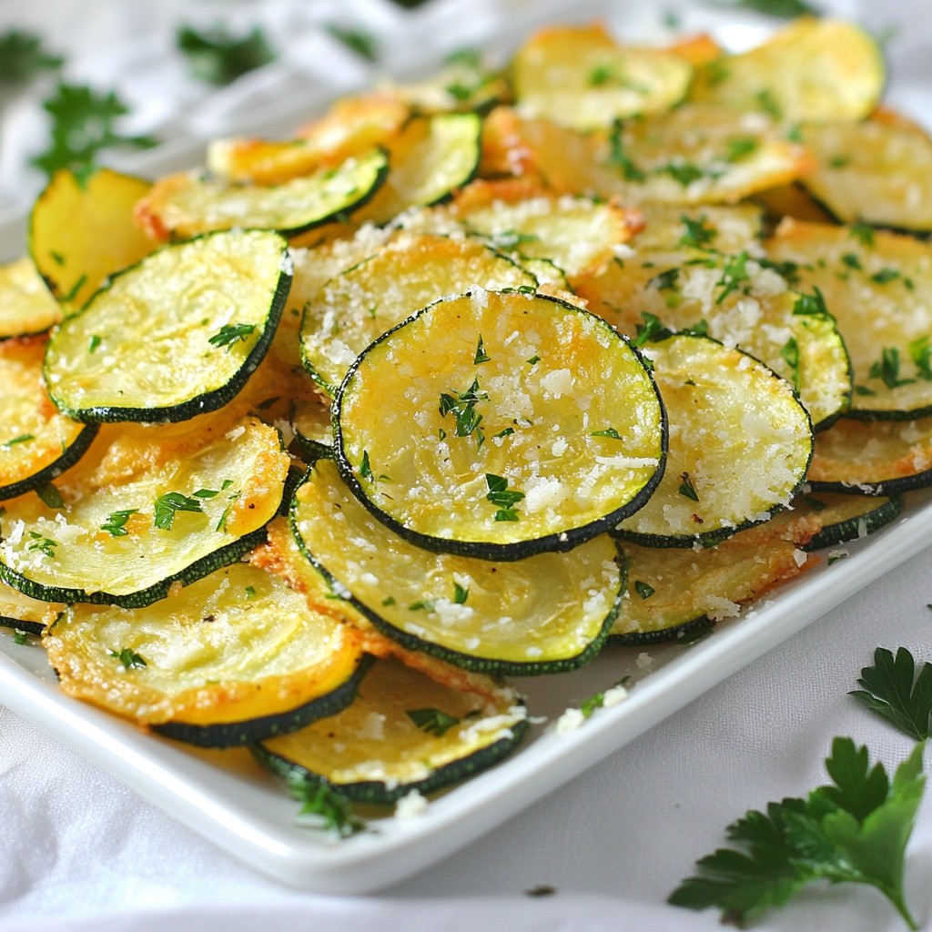 Garlic Parmesan Zucchini Chips Crispy and Delightful Snack