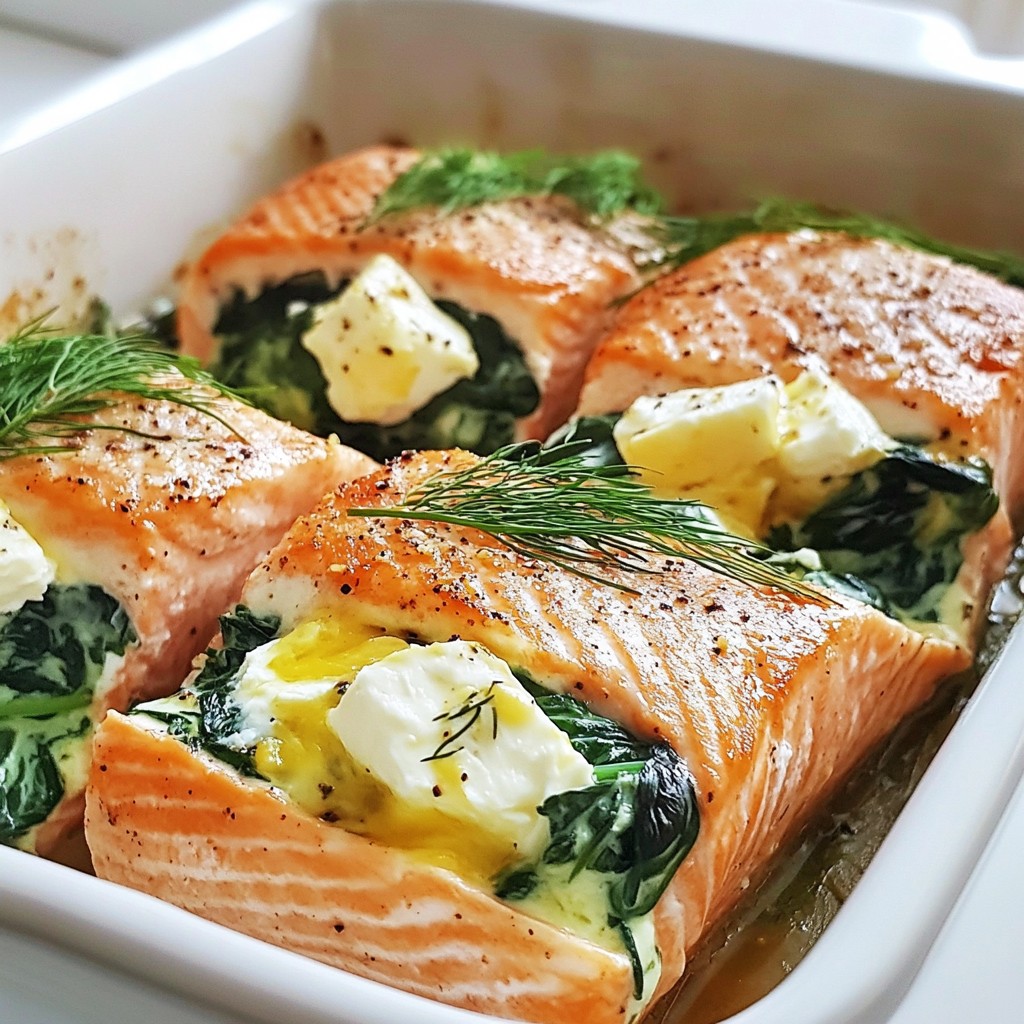 Spinach Feta Stuffed Salmon Healthy and Flavorful Meal