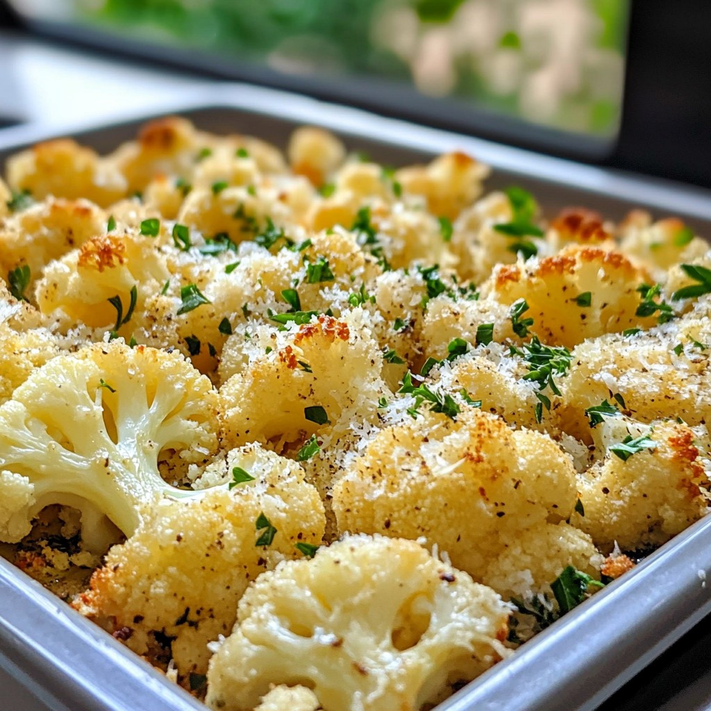 Parmesan Herb Roasted Cauliflower Flavorful Delight
