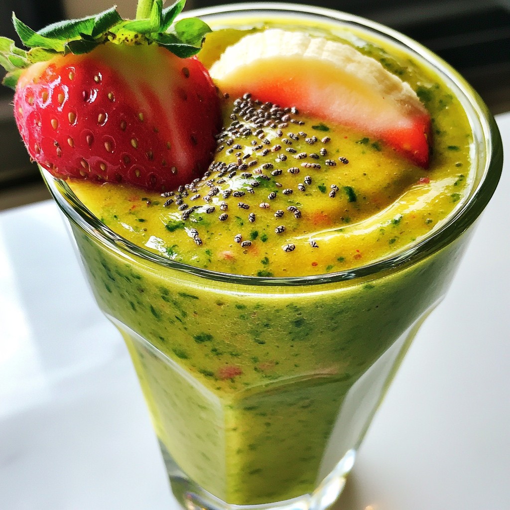 Strawberry Spinach Smoothie Energizing and Refreshing Drink